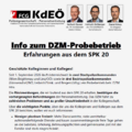 Info zum DZM-Probebetrieb