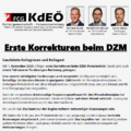 Erste Korrekturen beim DZM