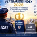 Polizei - 2026 wieder höchster Vertrauensindex